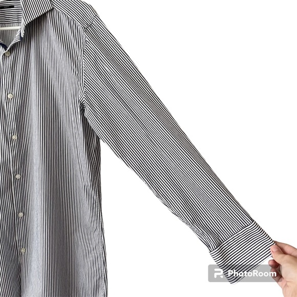 BOSS Hugo Boss Slim Fit Striped Collared Button Down - Picture 6 of 16